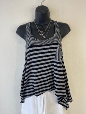 Papaya Black & Gray Striped Women's Tank
